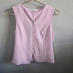 Moa Moa Pink Boatneck Vest Size M